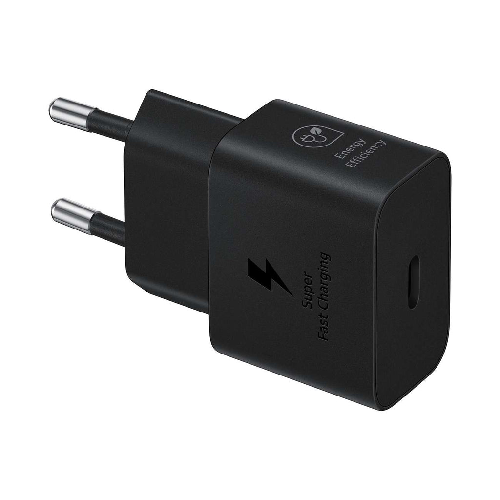 Samsung EP-T2510XBEGEU 25W SFC GaN sieninis įkroviklis su USB-C laidu - juodas