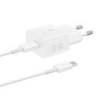 Samsung EP-T2510XWEGEU 25W SFC GaN sieninis įkroviklis su USB-C laidu - baltas