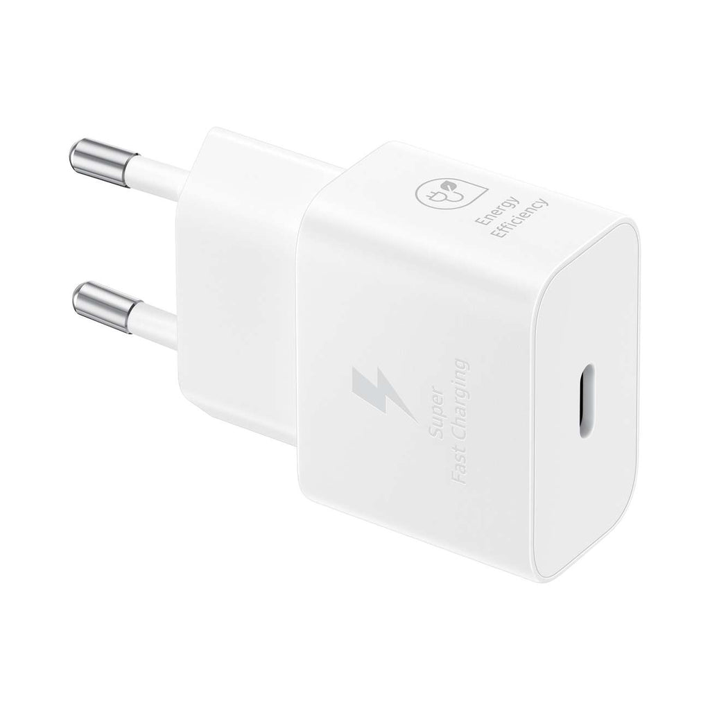 Samsung EP-T2510XWEGEU 25W SFC GaN sieninis įkroviklis su USB-C laidu - baltas