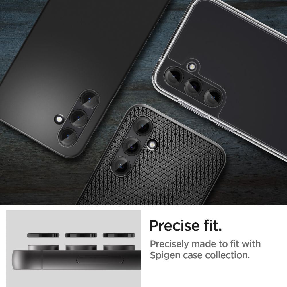 Spigen Optik.TR kameros stikliukas Galaxy S23 FE – juodas (2 vnt.)