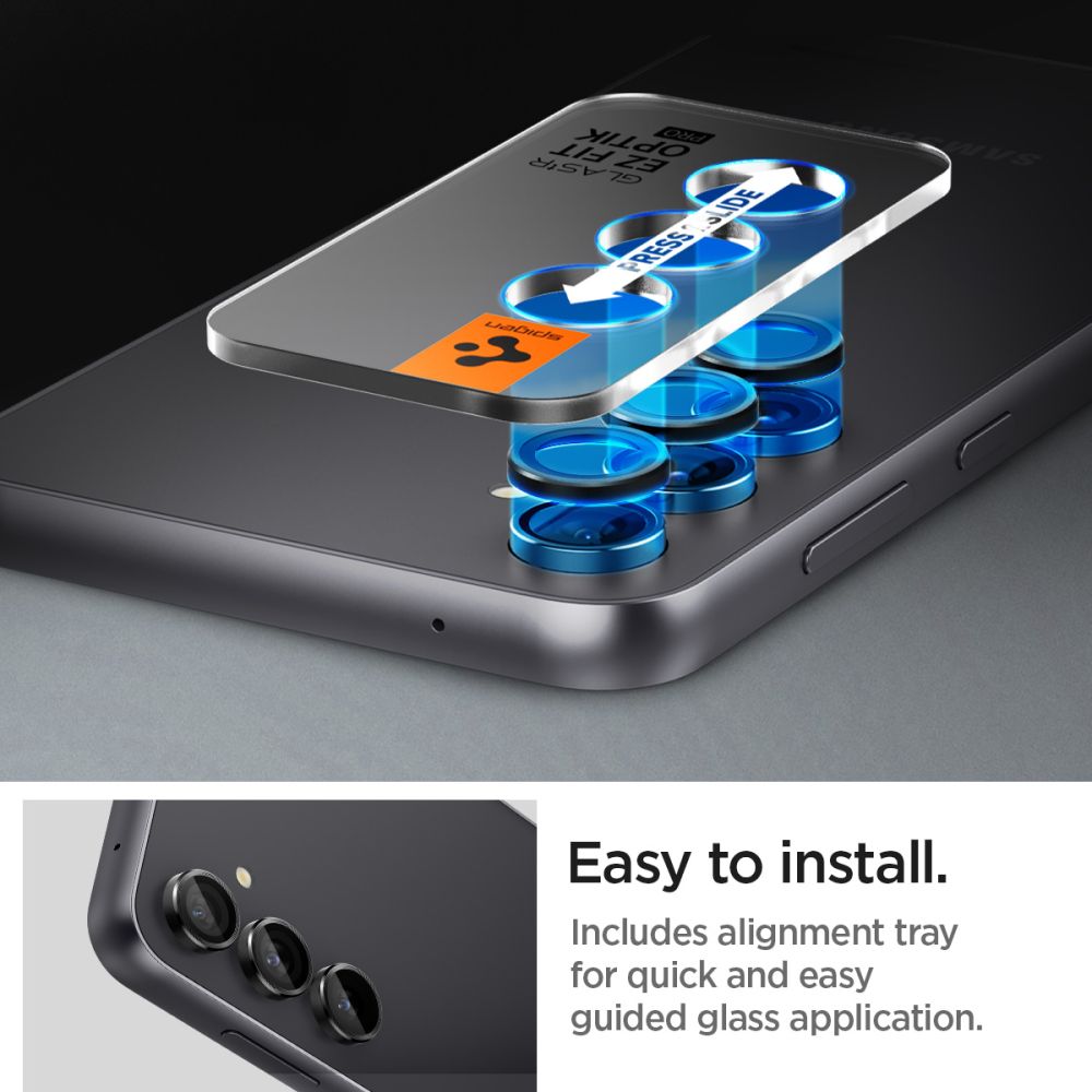 Spigen Optik.TR kameros stikliukas Galaxy S23 FE – juodas (2 vnt.)