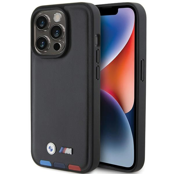 BMW odinis dėklas iPhone 15 Pro – juodas, Tricolor