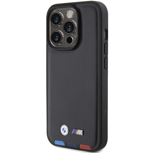BMW odinis dėklas iPhone 15 Pro – juodas, Tricolor