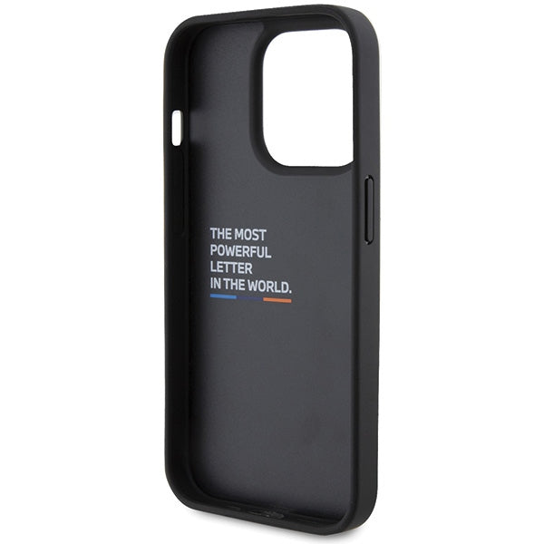 BMW odinis dėklas iPhone 15 Pro – juodas, Tricolor