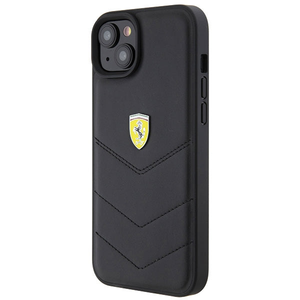 Ferrari odinis dėklas iPhone 15 Plus – juodas