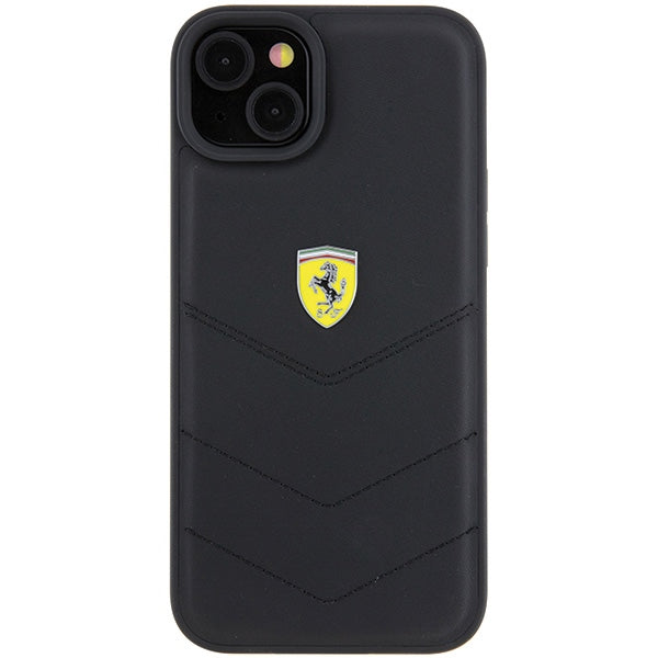 Ferrari odinis dėklas iPhone 15 Plus – juodas