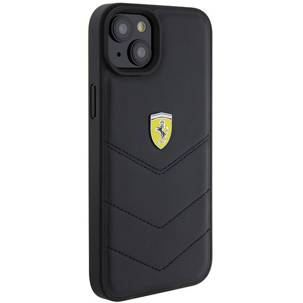 Ferrari odinis dėklas iPhone 15 Plus – juodas