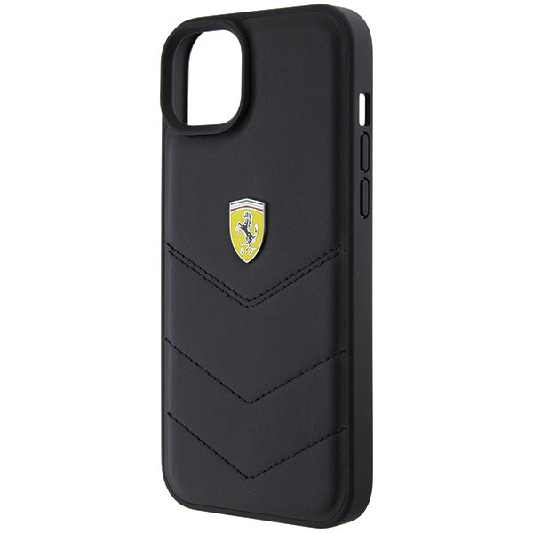 Ferrari odinis dėklas iPhone 15 Plus – juodas