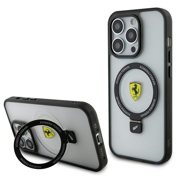 Ferrari MagSafe dėklas iPhone 15 Pro – skaidrus