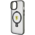 Ferrari MagSafe dėklas su stovu iPhone 15 – juodas -- iPhone 15