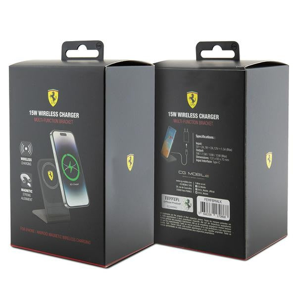 Ferrari MagSafe belaidis įkroviklis 15W – juodas -- Cell phone cases and covers