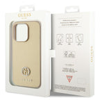 Guess dėklas iPhone 15 Pro – auksinis, 4G Strass