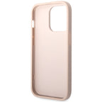 Guess GUHCP15X4GMGPI iPhone 15 Pro Max 6.7" rožinis/rožinis kietas dėklas 4G Didelis metalinis logotipas