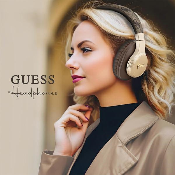 Guess Bluetooth ausinės GUBH604GEMW rūdos/rūdos 4G Script -- Headphones