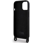 Karl Lagerfeld dėklas su dirželiu iPhone 15 – juodas