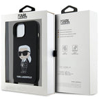 Karl Lagerfeld dėklas su dirželiu iPhone 15 – juodas