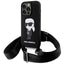 Karl Lagerfeld Crossbody silikoninis dėklas iPhone 15 Pro Max – juodas