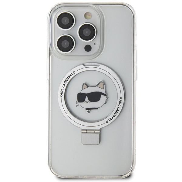 Karl Lagerfeld MagSafe dėklas iPhone 15 Pro – baltas