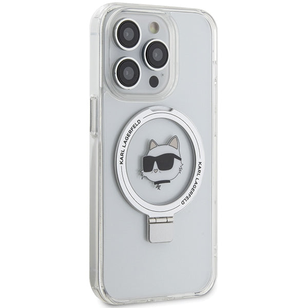 Karl Lagerfeld MagSafe dėklas iPhone 15 Pro – baltas