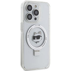 Karl Lagerfeld MagSafe dėklas iPhone 15 Pro – baltas