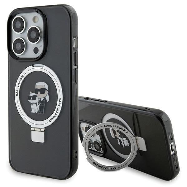 Karl Lagerfeld MagSafe dėklas iPhone 15 Pro – juodas