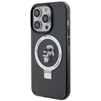 Karl Lagerfeld MagSafe dėklas iPhone 15 Pro – juodas