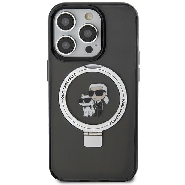Karl Lagerfeld MagSafe dėklas iPhone 15 Pro – juodas