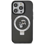 Karl Lagerfeld MagSafe dėklas iPhone 15 Pro – juodas