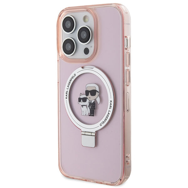 Karl Lagerfeld MagSafe dėklas iPhone 15 Pro – rožinis -- iPhone 15 Pro
