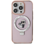 Karl Lagerfeld MagSafe dėklas iPhone 15 Pro – rožinis -- iPhone 15 Pro