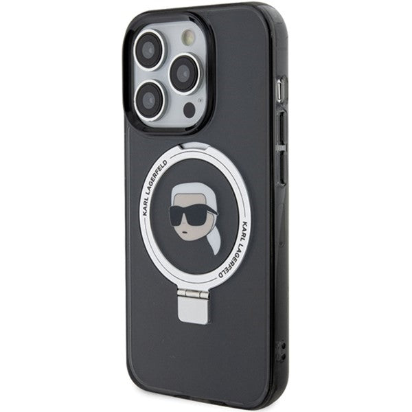 Karl Lagerfeld MagSafe dėklas iPhone 15 Pro – juodas