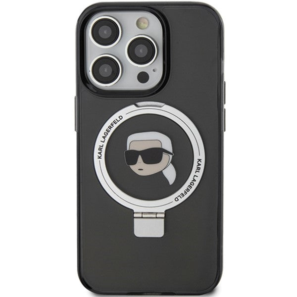 Karl Lagerfeld MagSafe dėklas iPhone 15 Pro – juodas