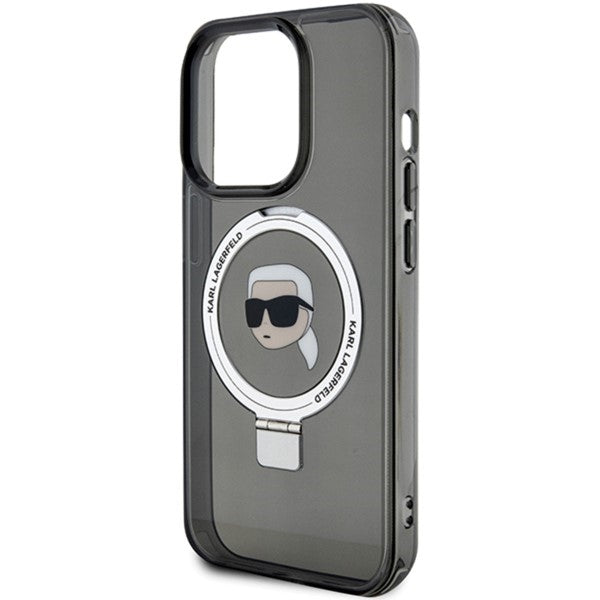 Karl Lagerfeld MagSafe dėklas iPhone 15 Pro – juodas