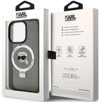 Karl Lagerfeld MagSafe dėklas iPhone 15 Pro – juodas