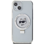 Karl Lagerfeld MagSafe dėklas iPhone 15 Plus – baltas