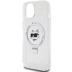 Karl Lagerfeld MagSafe dėklas iPhone 15 Plus – baltas