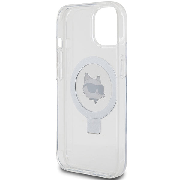 Karl Lagerfeld MagSafe dėklas iPhone 15 Plus – baltas