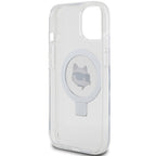 Karl Lagerfeld MagSafe dėklas iPhone 15 Plus – baltas