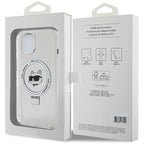 Karl Lagerfeld MagSafe dėklas iPhone 15 Plus – baltas