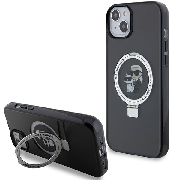 Karl Lagerfeld MagSafe dėklas iPhone 15 Plus – juodas -- iPhone 15 Plus