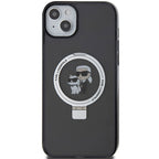 Karl Lagerfeld MagSafe dėklas iPhone 15 Plus – juodas -- iPhone 15 Plus