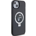 Karl Lagerfeld MagSafe dėklas iPhone 15 Plus – juodas -- iPhone 15 Plus