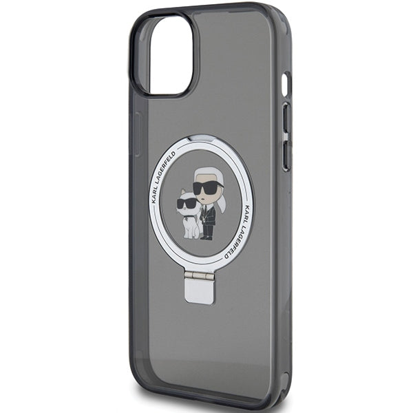Karl Lagerfeld MagSafe dėklas iPhone 15 Plus – juodas -- iPhone 15 Plus