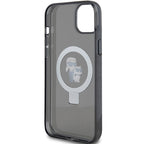 Karl Lagerfeld MagSafe dėklas iPhone 15 Plus – juodas -- iPhone 15 Plus