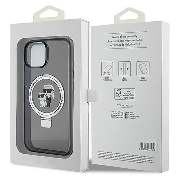 Karl Lagerfeld MagSafe dėklas iPhone 15 Plus – juodas -- iPhone 15 Plus