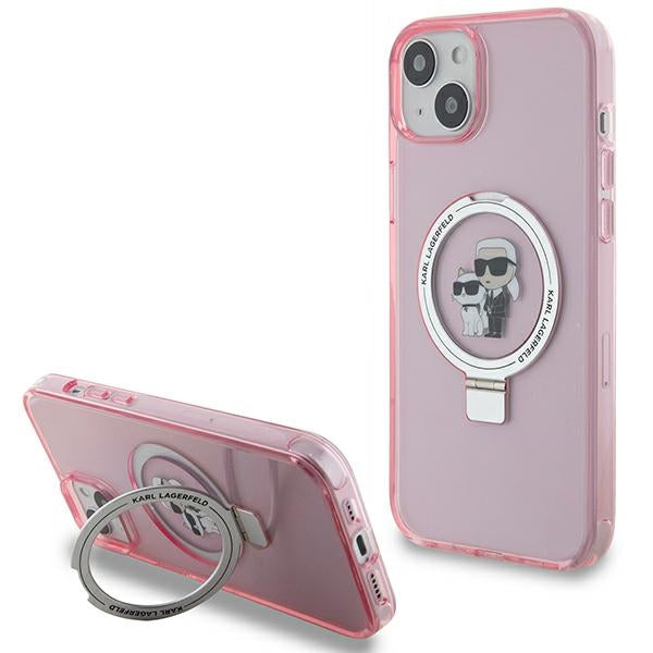 Karl Lagerfeld MagSafe dėklas iPhone 15/14 Plus – rožinis -- iPhone 15 Plus