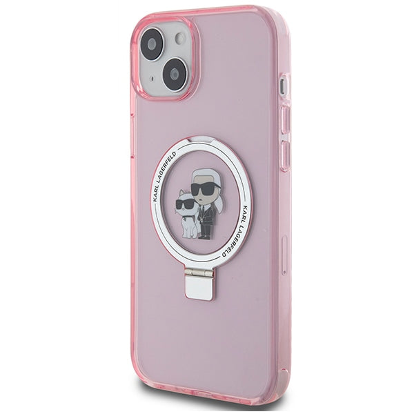Karl Lagerfeld MagSafe dėklas iPhone 15/14 Plus – rožinis -- iPhone 15 Plus