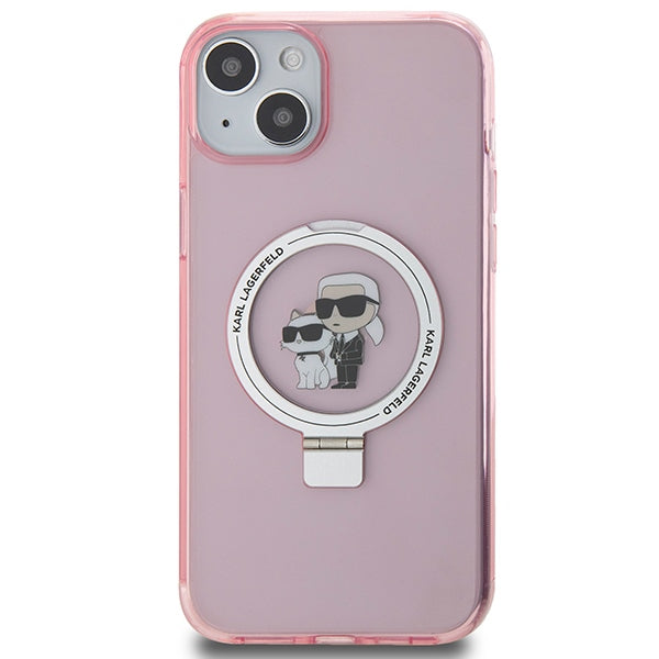 Karl Lagerfeld MagSafe dėklas iPhone 15/14 Plus – rožinis -- iPhone 15 Plus