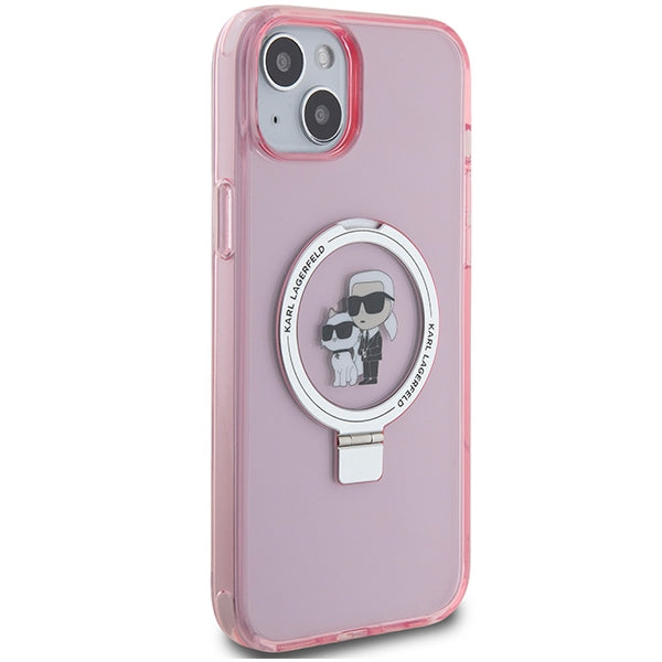 Karl Lagerfeld MagSafe dėklas iPhone 15/14 Plus – rožinis -- iPhone 15 Plus