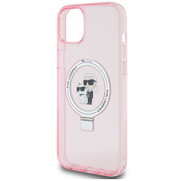 Karl Lagerfeld MagSafe dėklas iPhone 15/14 Plus – rožinis -- iPhone 15 Plus